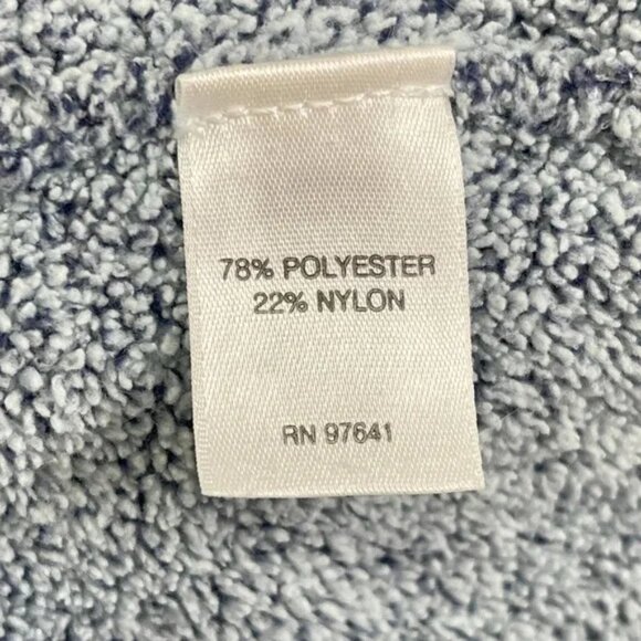 Pure J Jill One Button Oversized Boxy Cardigan Blue/gray Soft Fuzzy Fleece XL - Picture 7 of 8